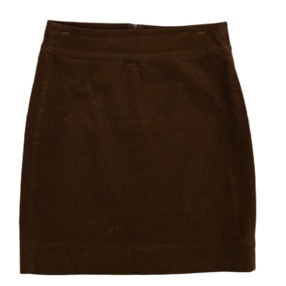 Talbots Corduroy Skirt Women's Size 4 Brown Knee Length Pencil Stretch Textured